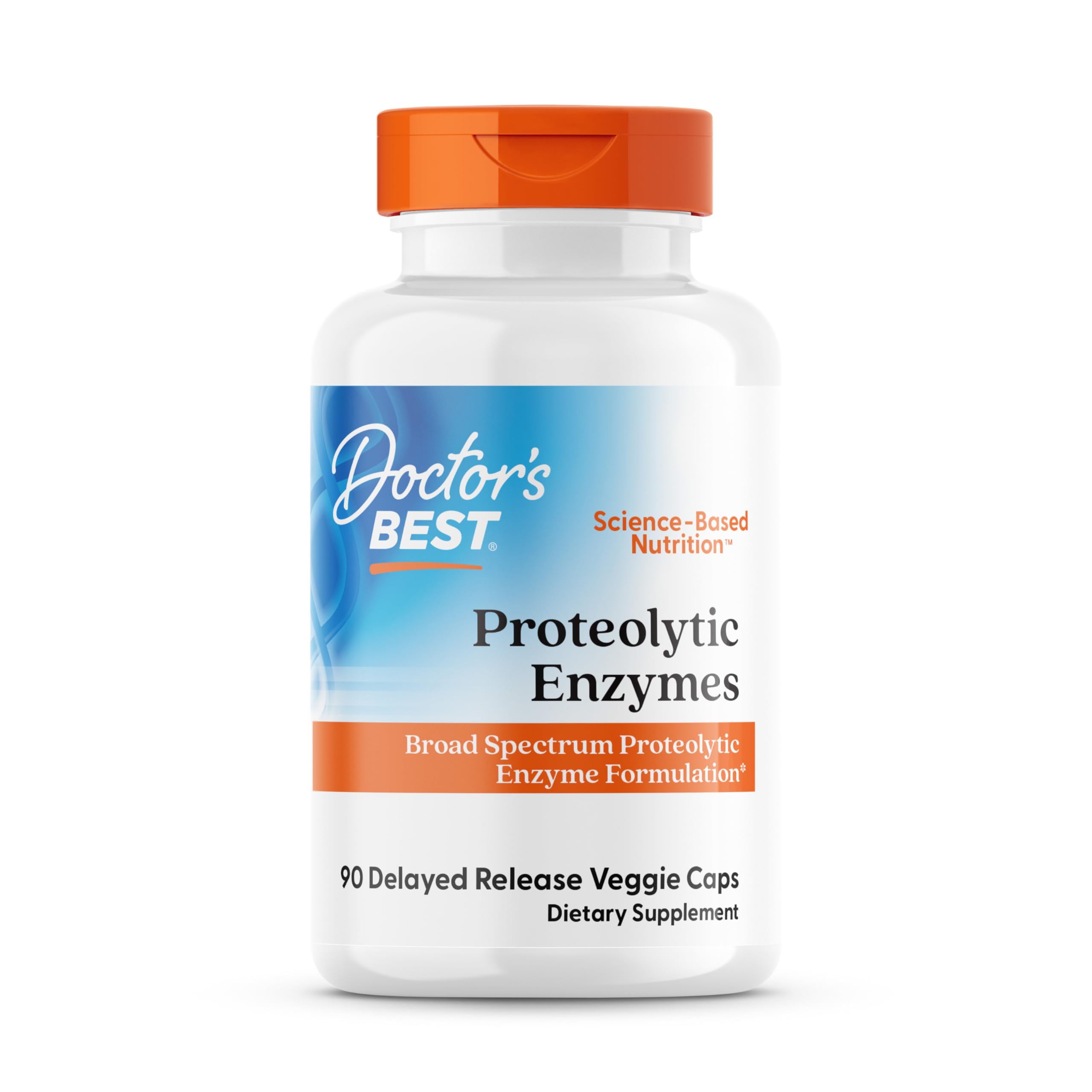 Doctor's Best proteolytic enzymes bottle with capsules for digestion support