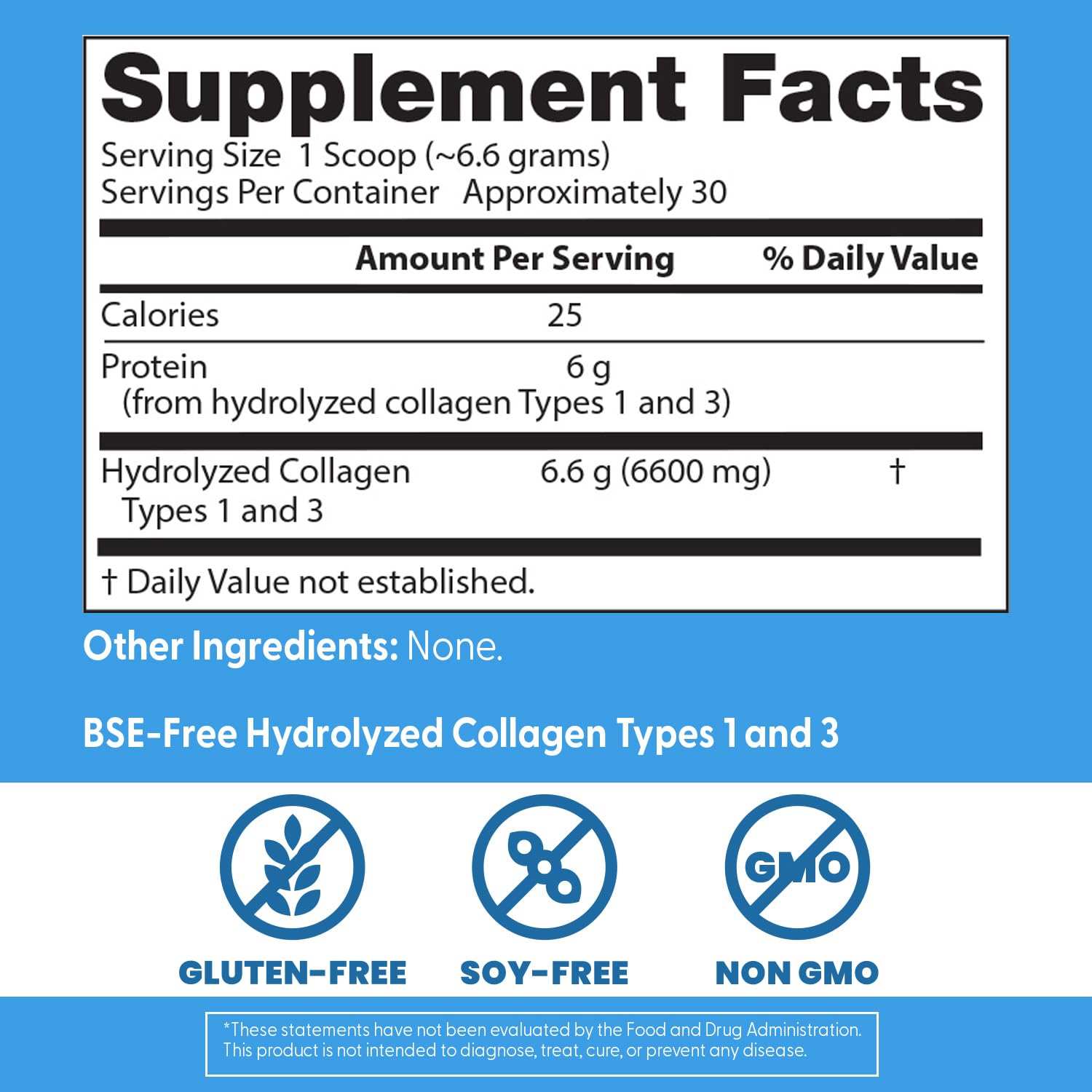 Doctor's Best Pure Collagen Types 1 & 3 bottle close-up shows added vitamin C.