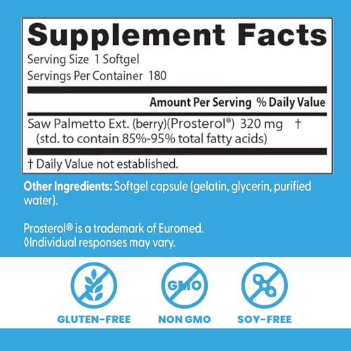 Doctor's Best Saw Palmetto softgels capsules ready for daily use.