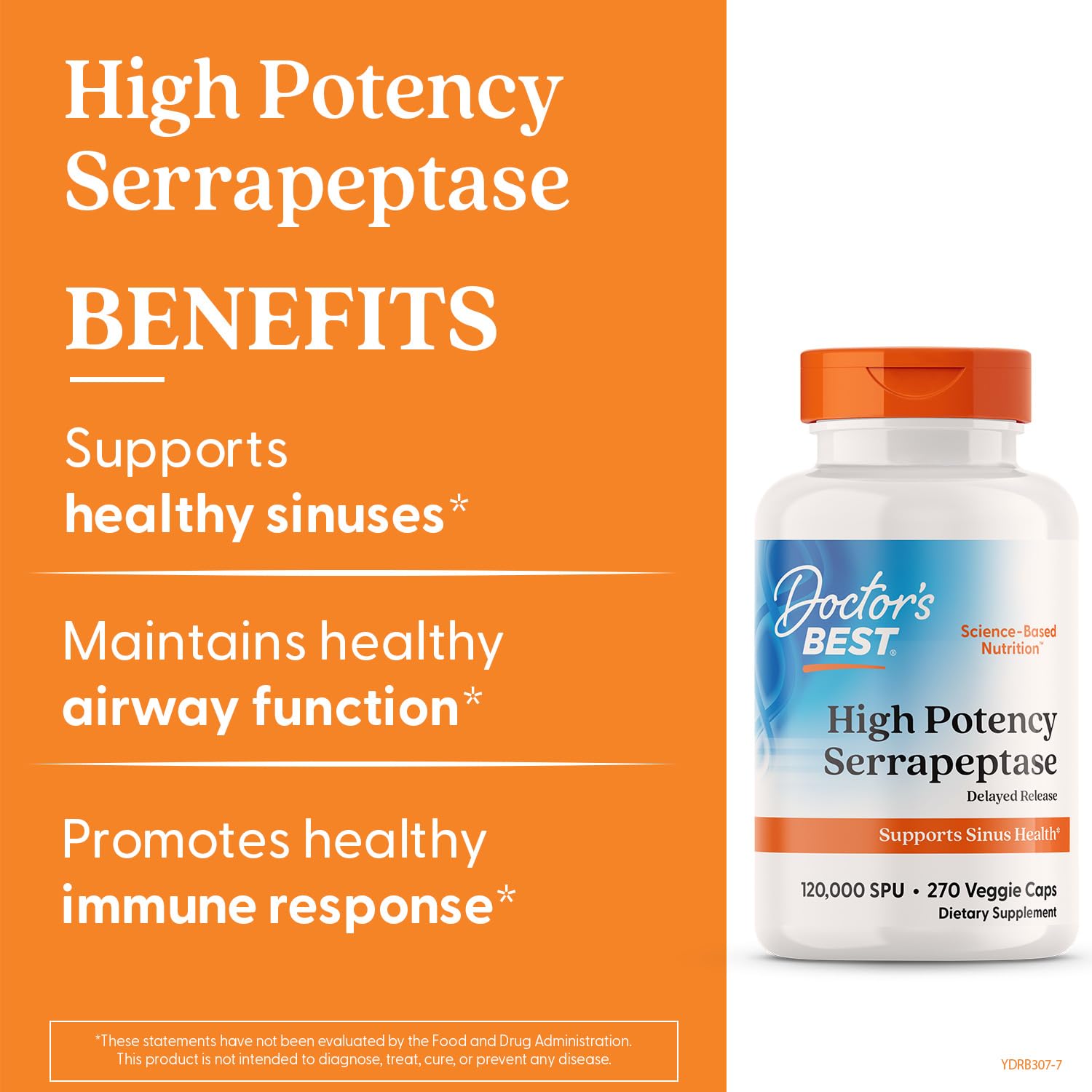 Serrateric-coated Doctor's Best capsules protecting enzyme through digestion