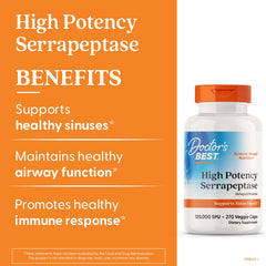 Serrateric-coated Doctor's Best capsules protecting enzyme through digestion