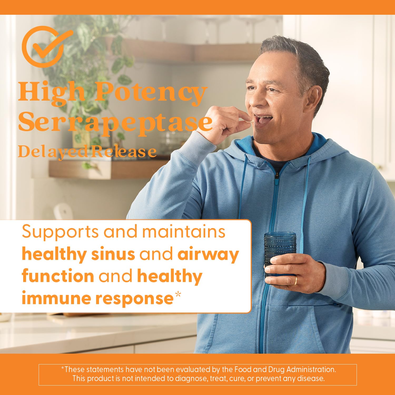 Storage guide showing heat sensitivity for Doctor's Best Serrapeptase