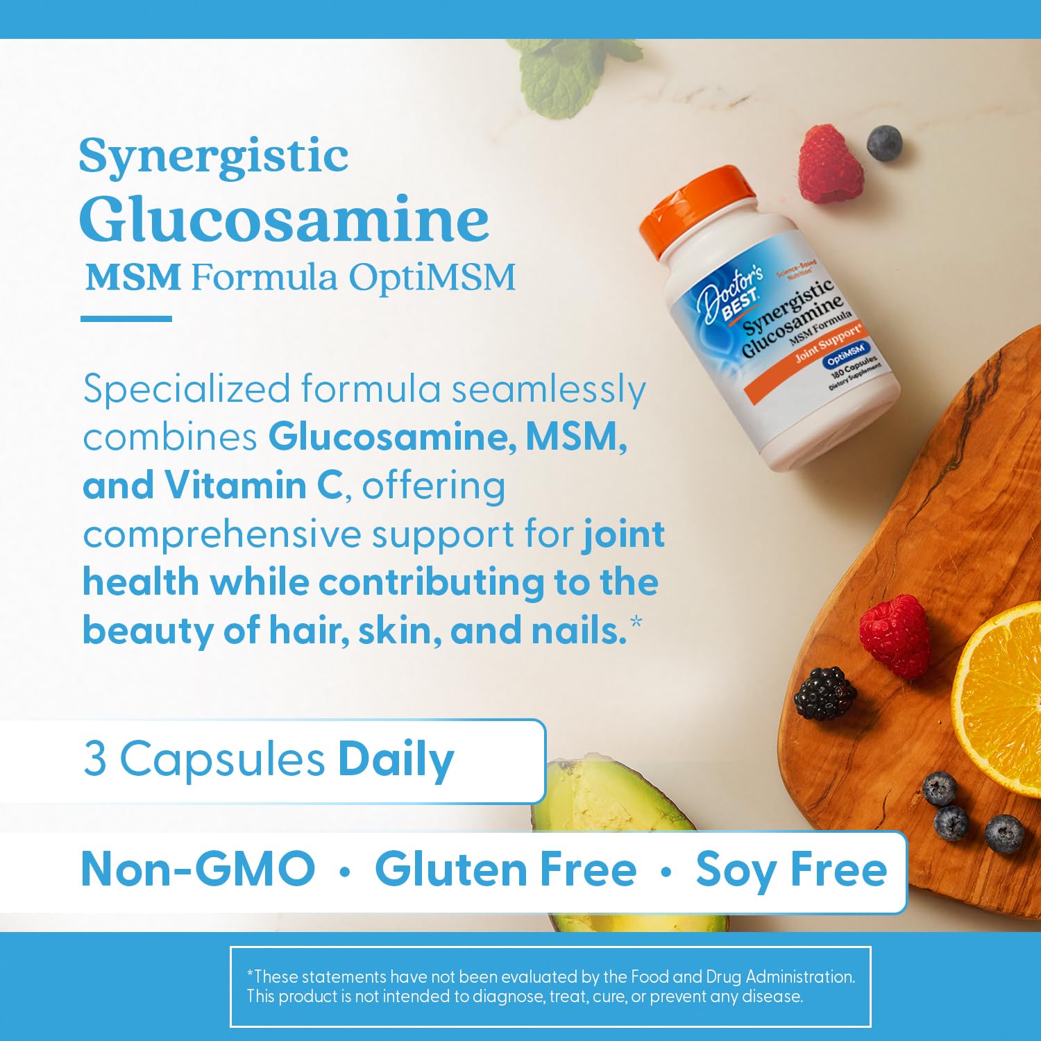 Vitamin C graphic illustrating synergy with Doctor's Best Glucosamine/MSM