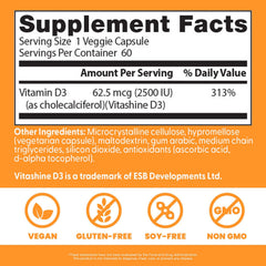 Doctor's Best Vegan D3: etiqueta Vegan Society, certificación vegana