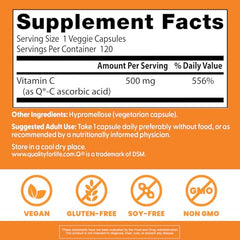 Doctor's Best Vitamin C 500mg bottle on kitchen counter during daily routine