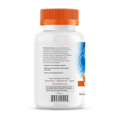 Doctor's Best Vitamin C Gummies pieces highlight natural fruit pectin for vegan snacking.