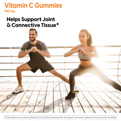 Doctor's Best Vitamin C Gummies ingredients label highlights vegan and gluten-free formula.