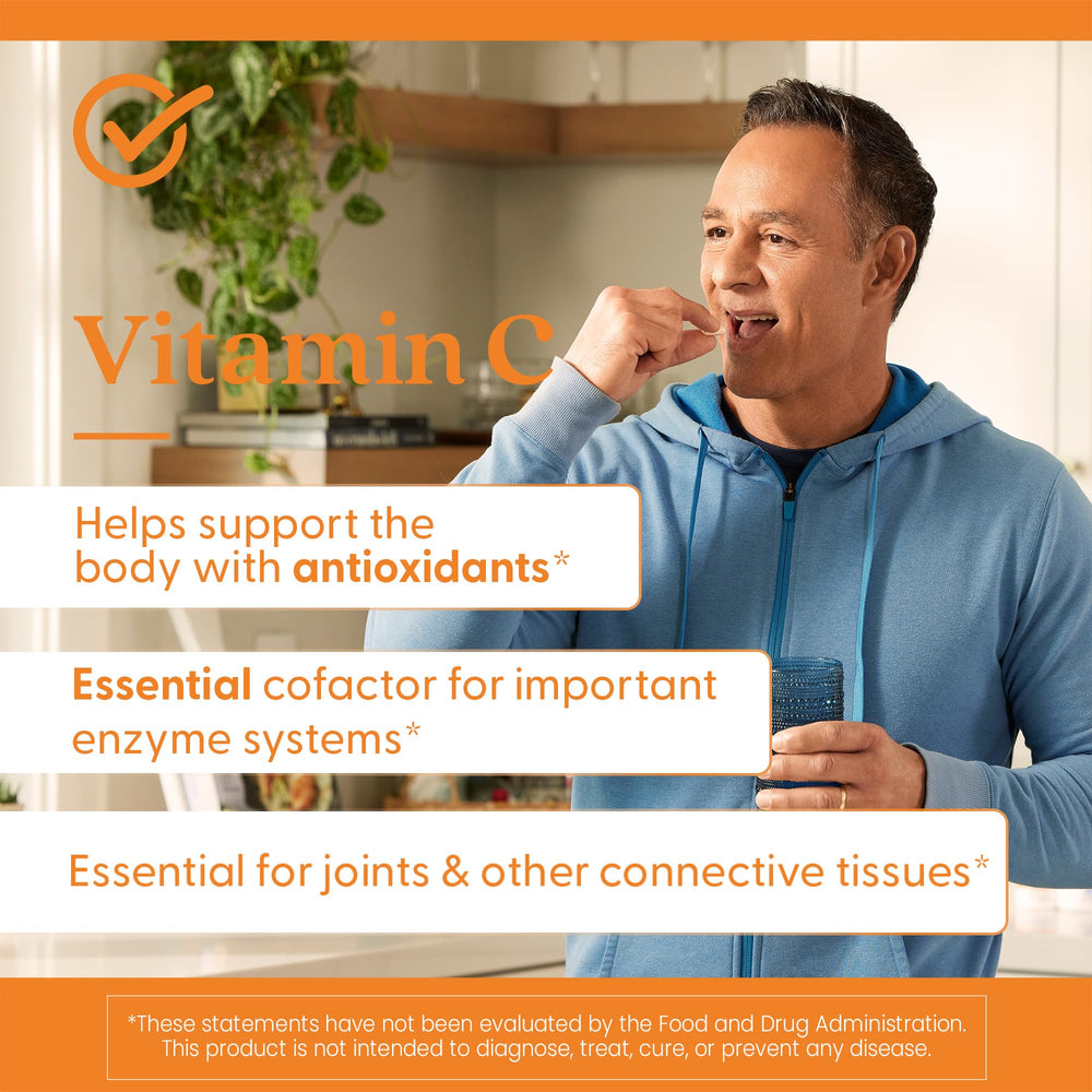 Glass container of Doctor's Best Vitamin C Powder emphasizing premium sourcing