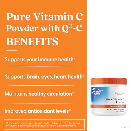 Doctor's Best Vitamin C Powder scoop for precise daily measuring