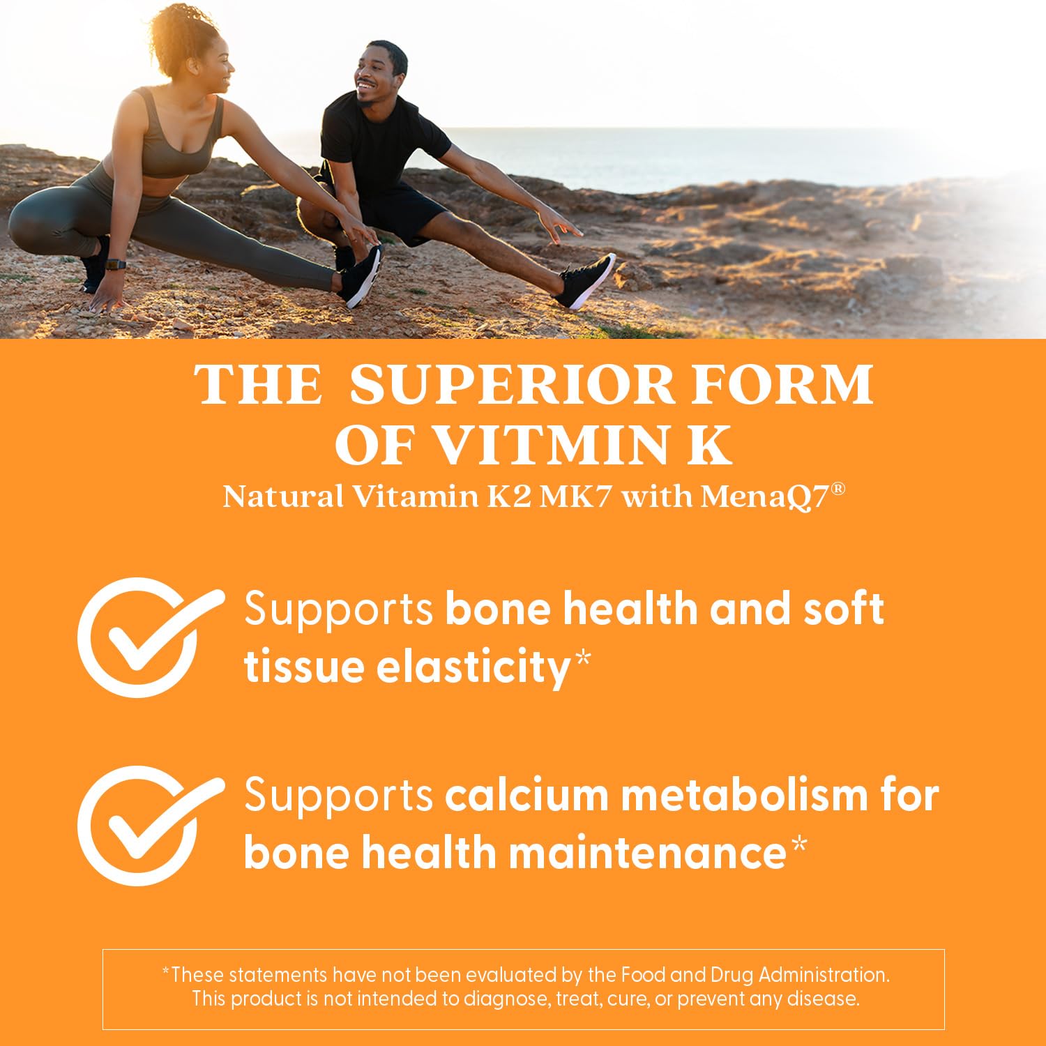 Vegan icon on Doctors Best K2 MK-7 bottle signaling vegan formula.