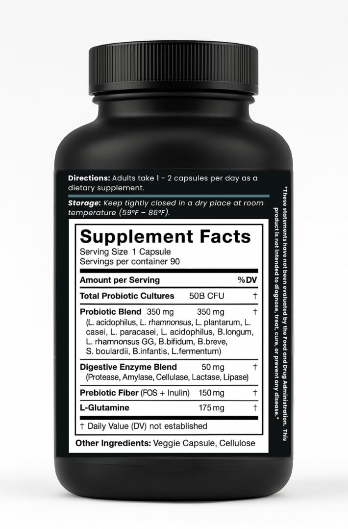 Doctors Discounts Complete Probiotic Gut Support capsules close-up for vegan daily gut support