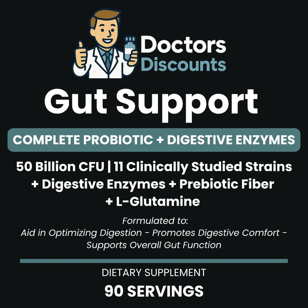 Doctors Discounts Complete Probiotic Gut Support daily-use capsule for convenient gut support