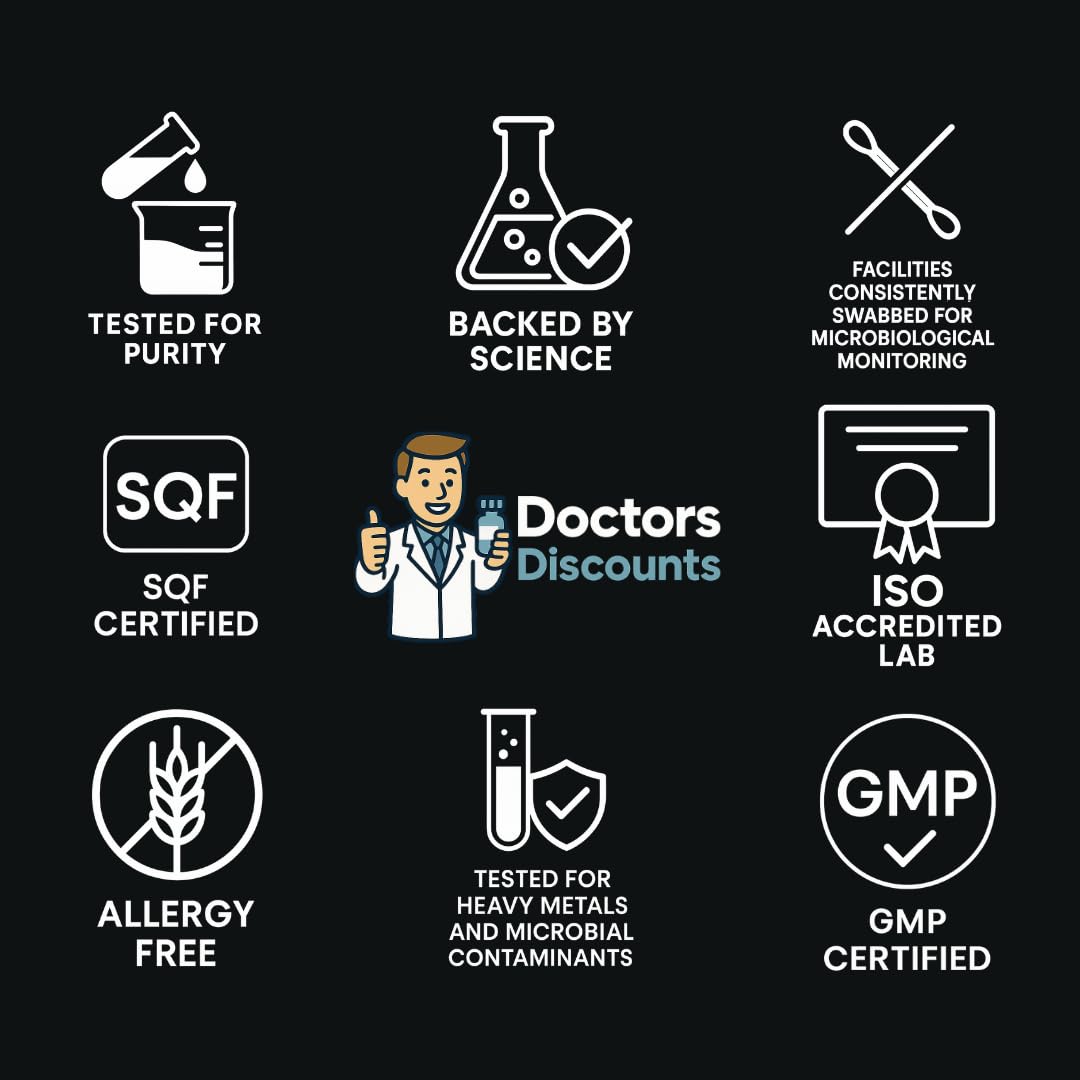 Doctors Discounts Complete Probiotic Gut Support vegan bottle on shelf representing clean plant-based formula