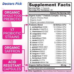 Doctors Pick Fem Pro capsules close-up showing vegan delayed-release coating