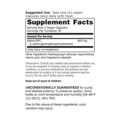 DOCTORS' PREFERRED Alpha GPC capsules, vegan daily supplementation.
