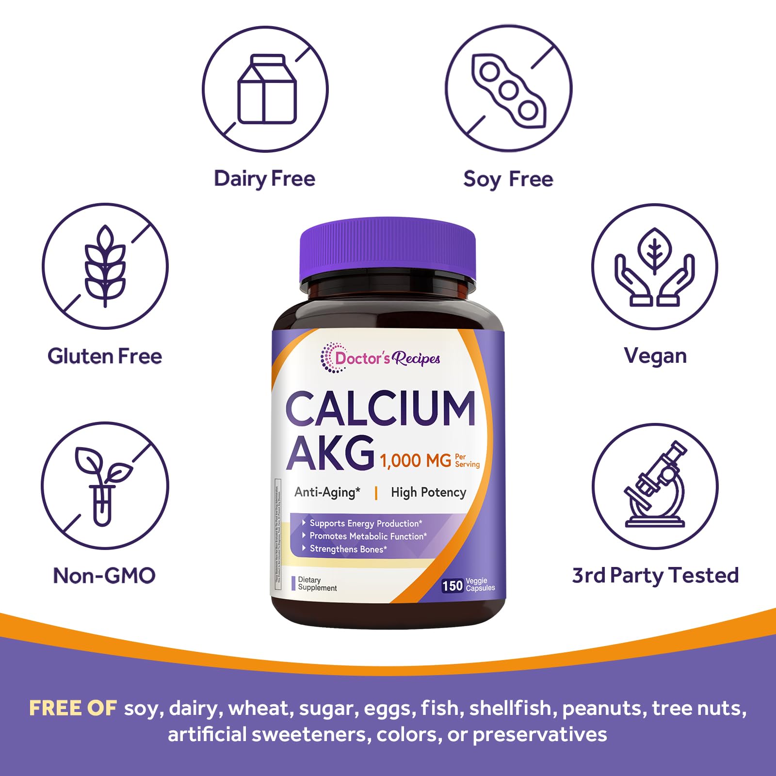 Doctor's Recipes Calcium AKG active lifestyle scene supports healthy aging.