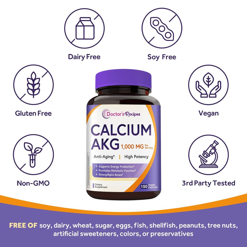 Doctor's Recipes Calcium AKG active lifestyle scene supports healthy aging.