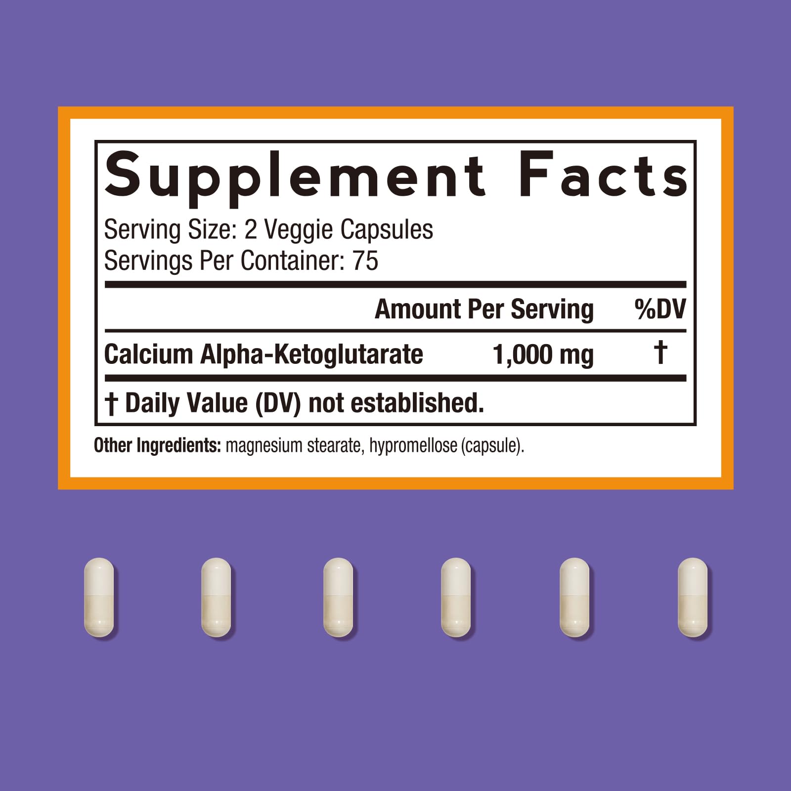 Doctor's Recipes Calcium AKG capsules close-up highlighting high bioavailability.
