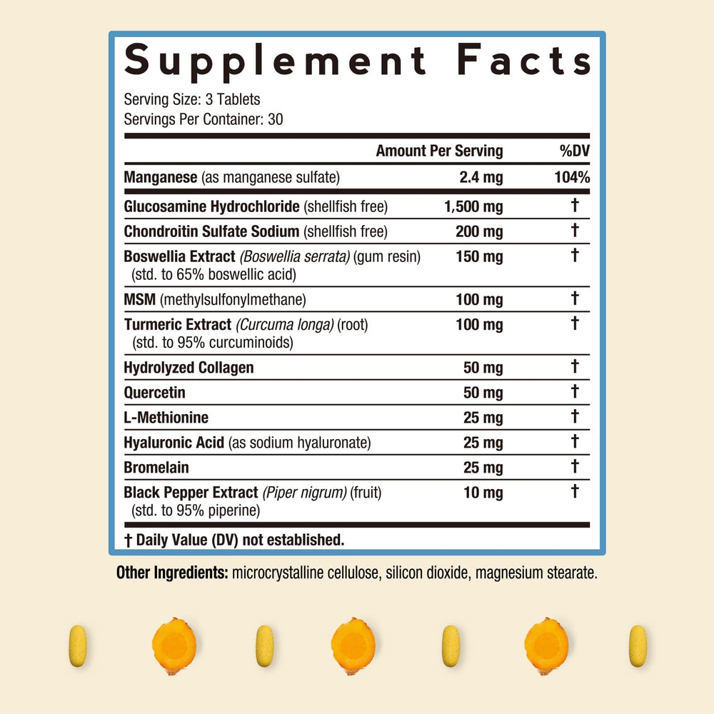 Doctor's Recipes Glucosamine Chondroitin MSM Turmeric capsules close-up