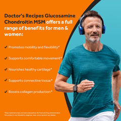 Doctor's Recipes Glucosamine Chondroitin MSM Turmeric ingredients panel