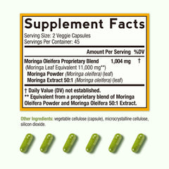 Doctor's Recipes Moringa capsules offer convenient daily nutrition without caffeine