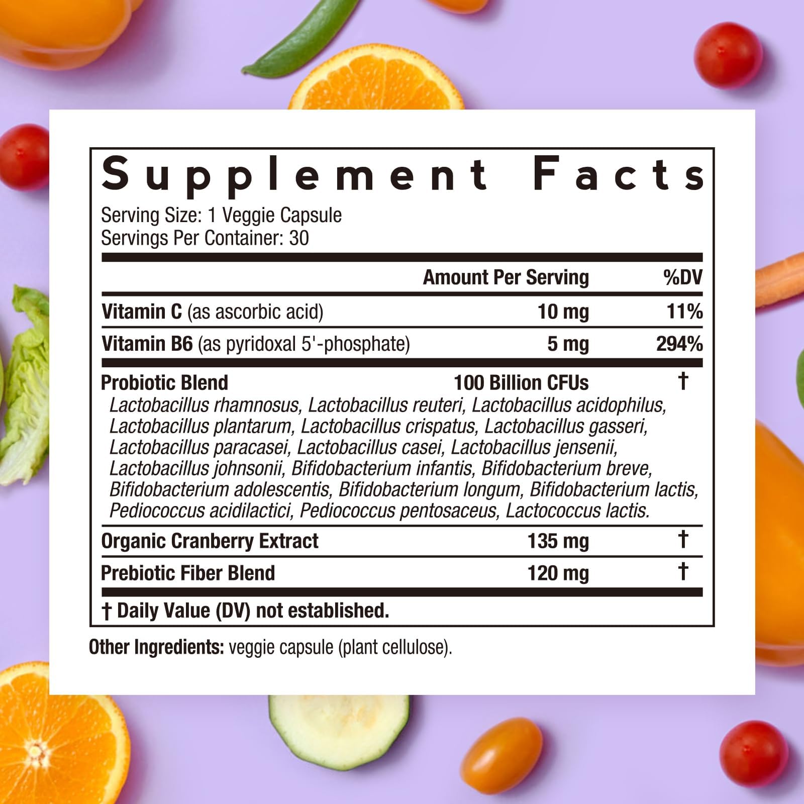 Doctor's Recipes Probiotics for Women capsules close-up reveals 18 strains for daily balance