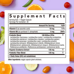 Doctor's Recipes Probiotics for Women capsules close-up reveals 18 strains for daily balance