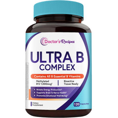 Doctor's Recipes Ultra B Complex bottle front showing daily energy support