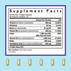 Doctor's Recipes Ultra B Complex label close-up shows vegan formula and methylated B12