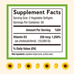 Doctor's Recipes Vitamin D3 softgels closeup highlights high-potency daily support.