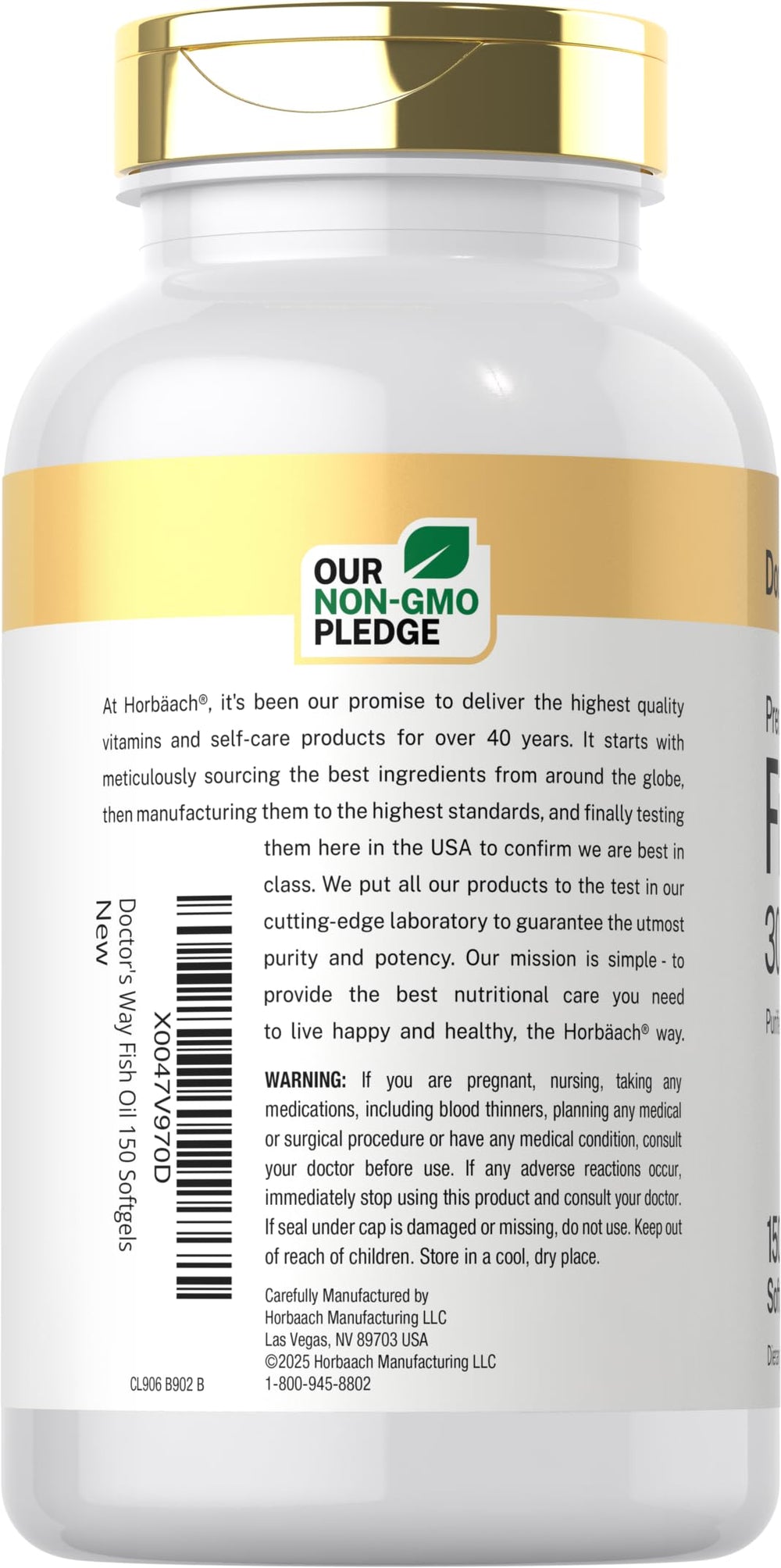 Doctor's Way bottle label showing lab-tested ingredients and quality.