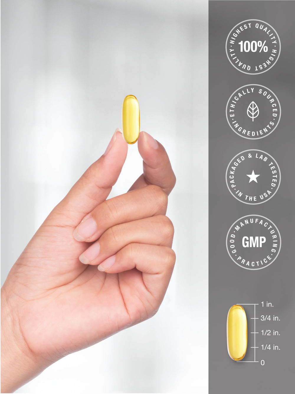 Lifestyle shot of using Doctor's Way fish oil in daily routine.