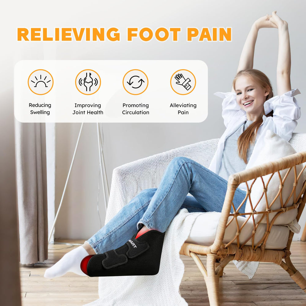 Doinart heating pad on feet delivering gentle warmth