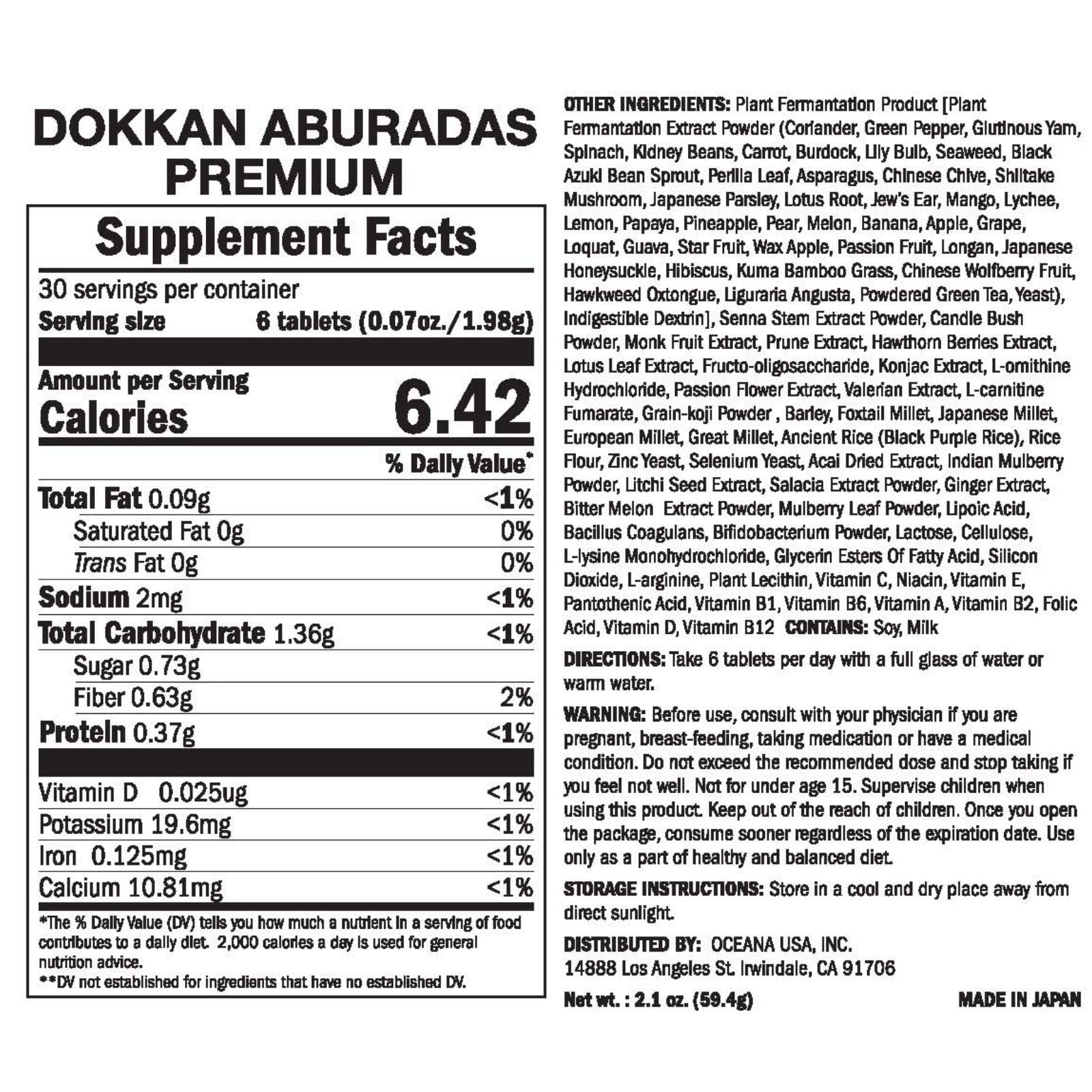 DOKKANABURADAS 180-tablets pack provides convenient daily digestive support on the go