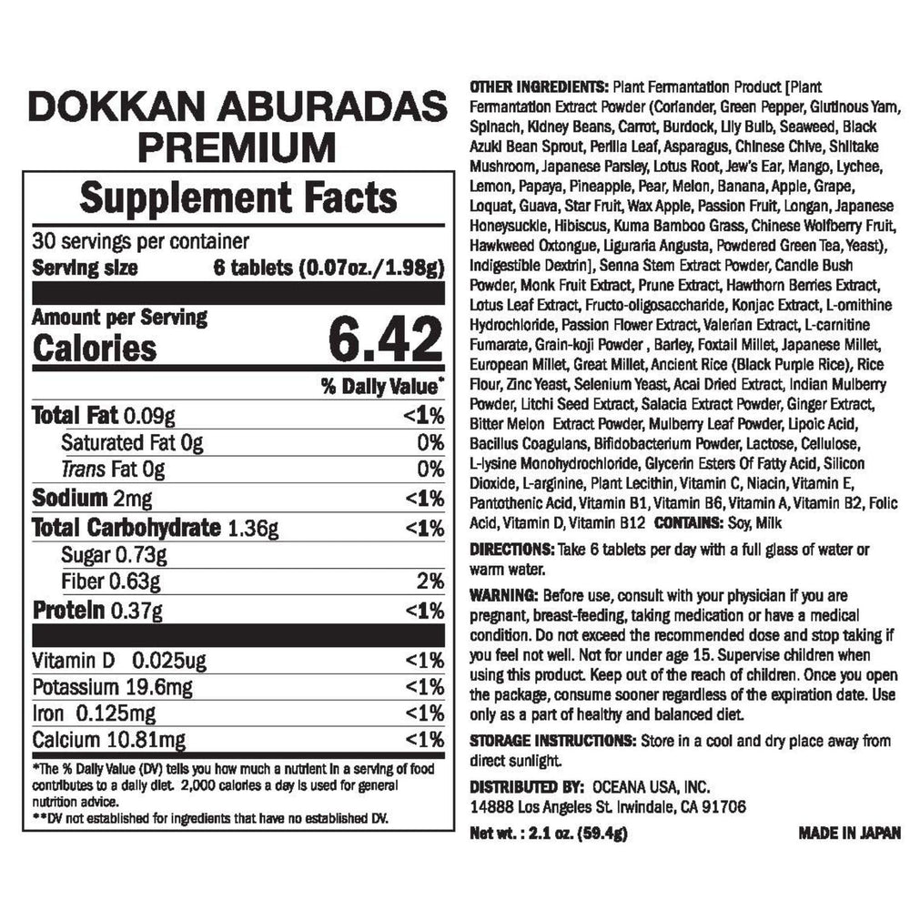 DOKKANABURADAS 180-tablets pack provides convenient daily digestive support on the go