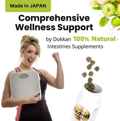DOKKANABURADAS Gold150 bottle pour, suggesting easy daily intake and digestion support.