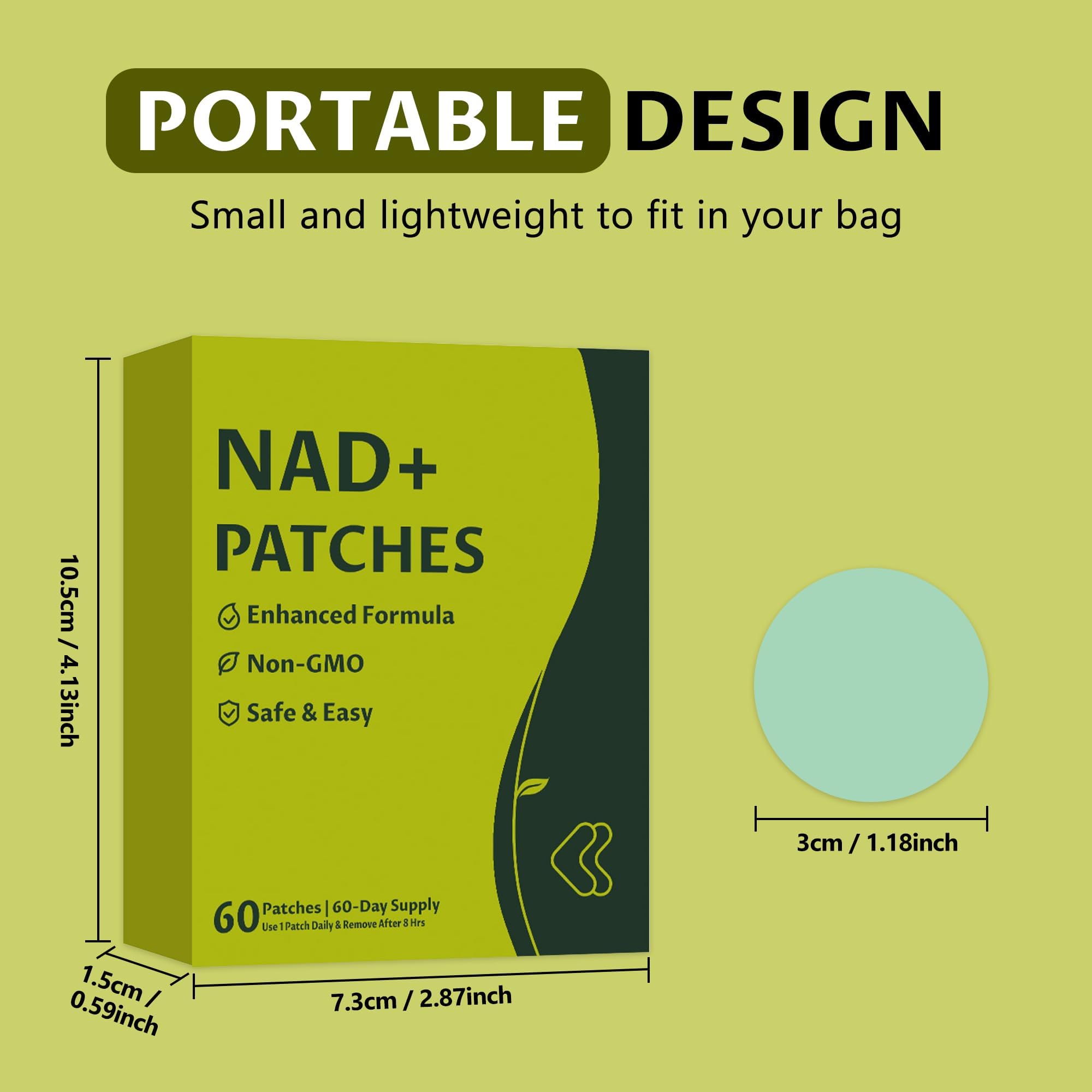 Domisport NAD Patches during daily-use routine for women and men.