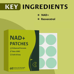 Domisport NAD Patches applied to skin for potential energy and wellness support.