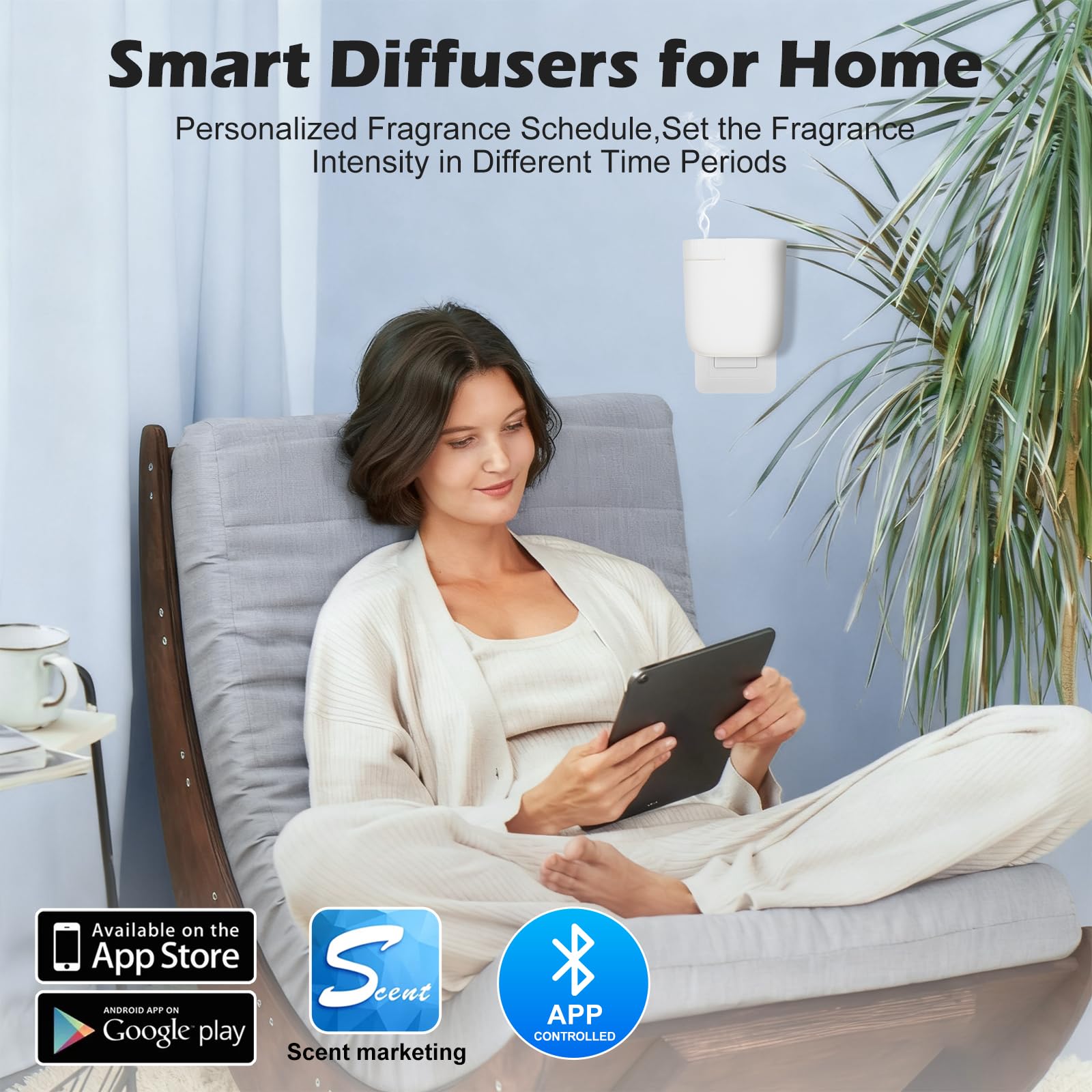 Dongzhen 60ml capacity diffuser provides long-lasting scent in rooms.