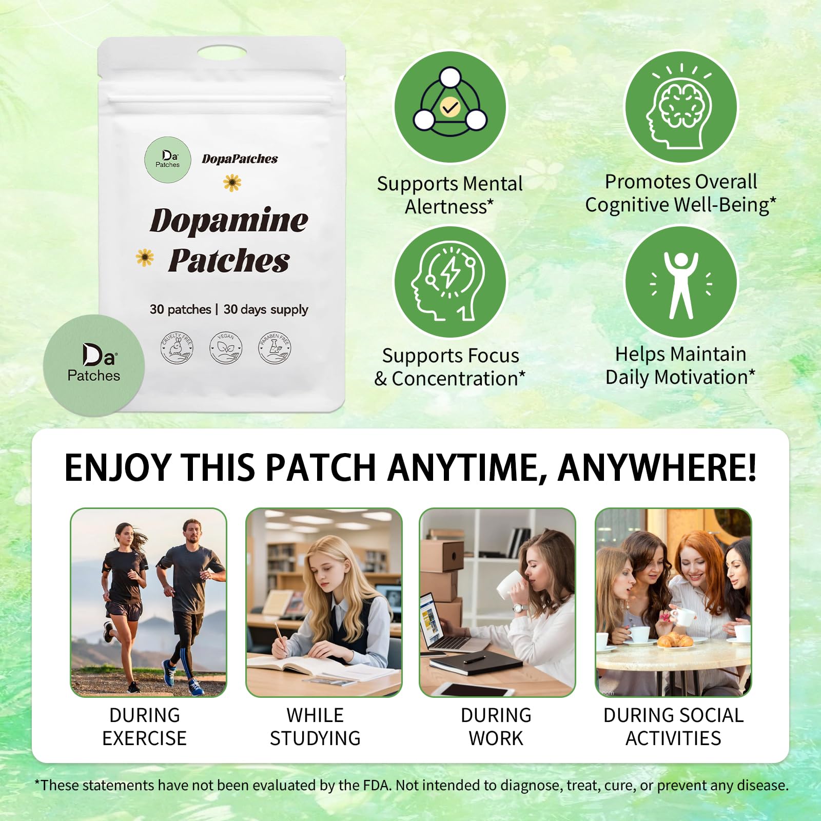 DopaPatches 30-day supply pack for consistent use