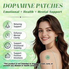 DopaPatches patch applied on skin demonstrating easy daily use