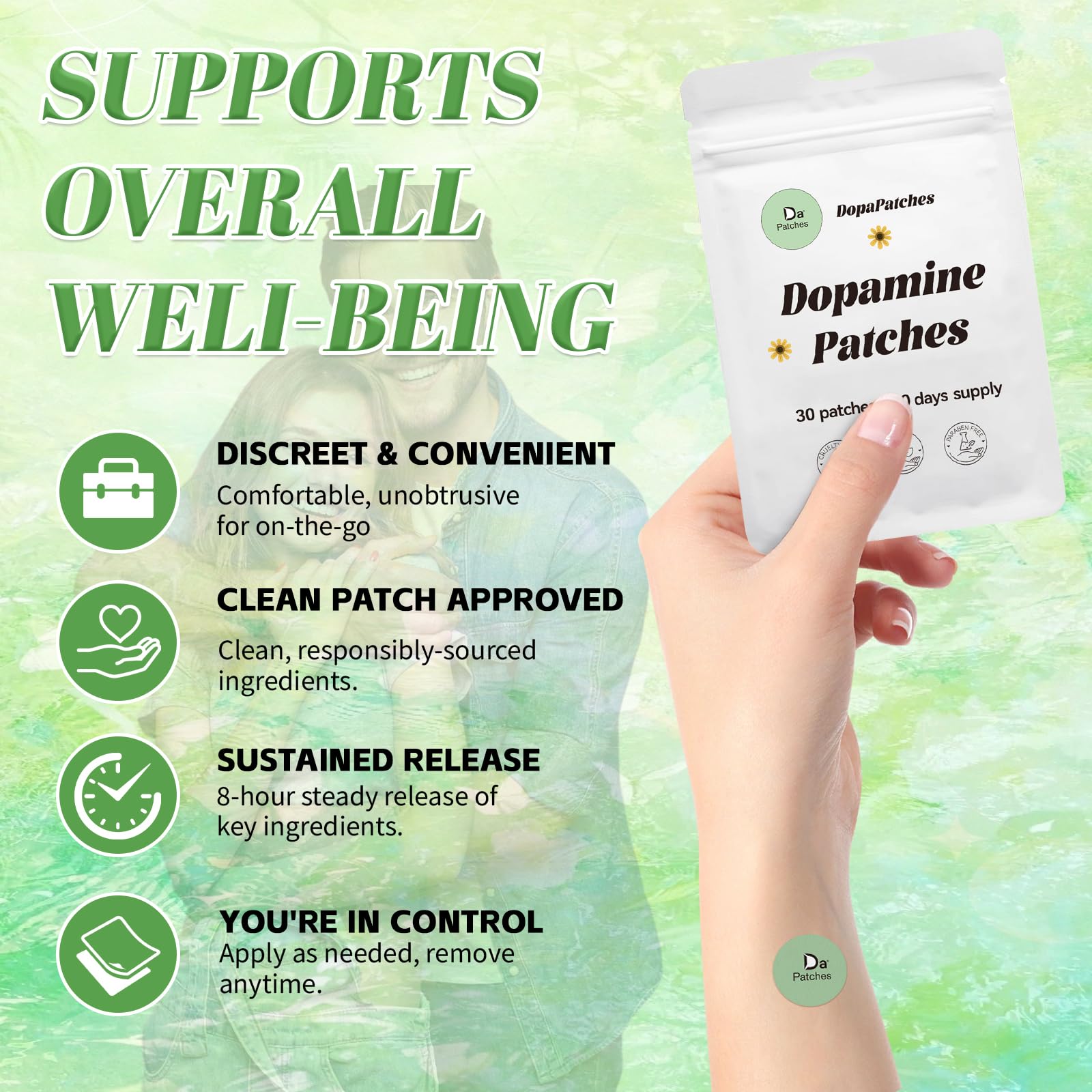 DopaPatches pill-free self-care alternative for routine