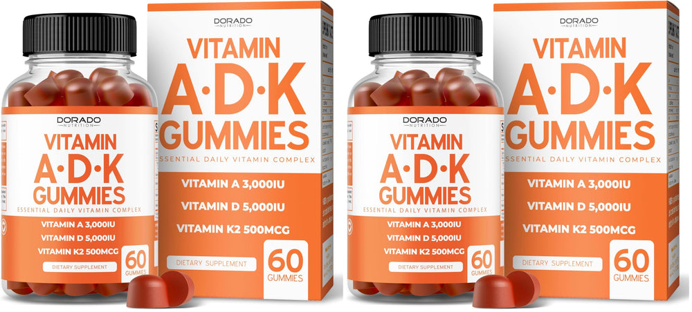 DORADO NUTRITION ADK Gummies blue raspberry bottle promotes daily wellness with high-potency D3 K2.