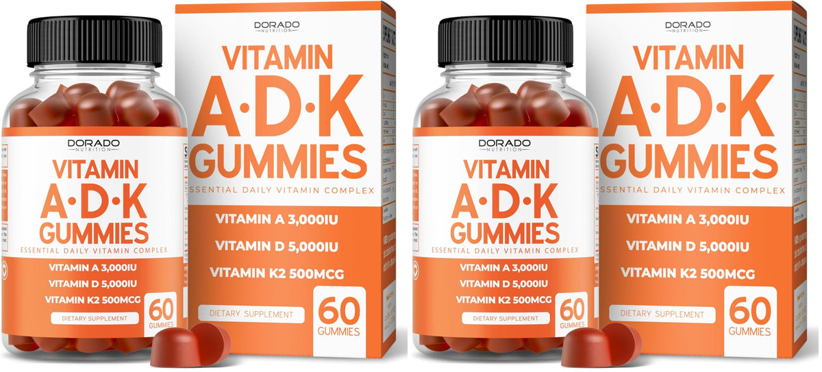 DORADO NUTRITION ADK Gummies blue raspberry bottle promotes daily wellness with high-potency D3 K2.