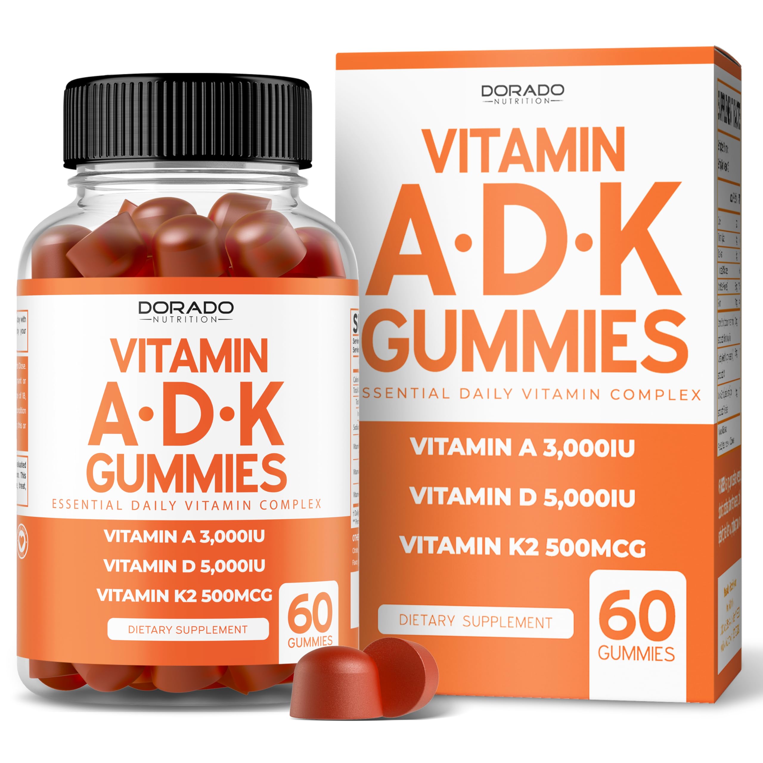 DORADO NUTRITION ADK Gummies Raspberry bottle supports daily wellness.
