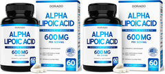 Dorado Nutrition Alpha Lipoic Acid 600mg bottle front view highlighting antioxidant support