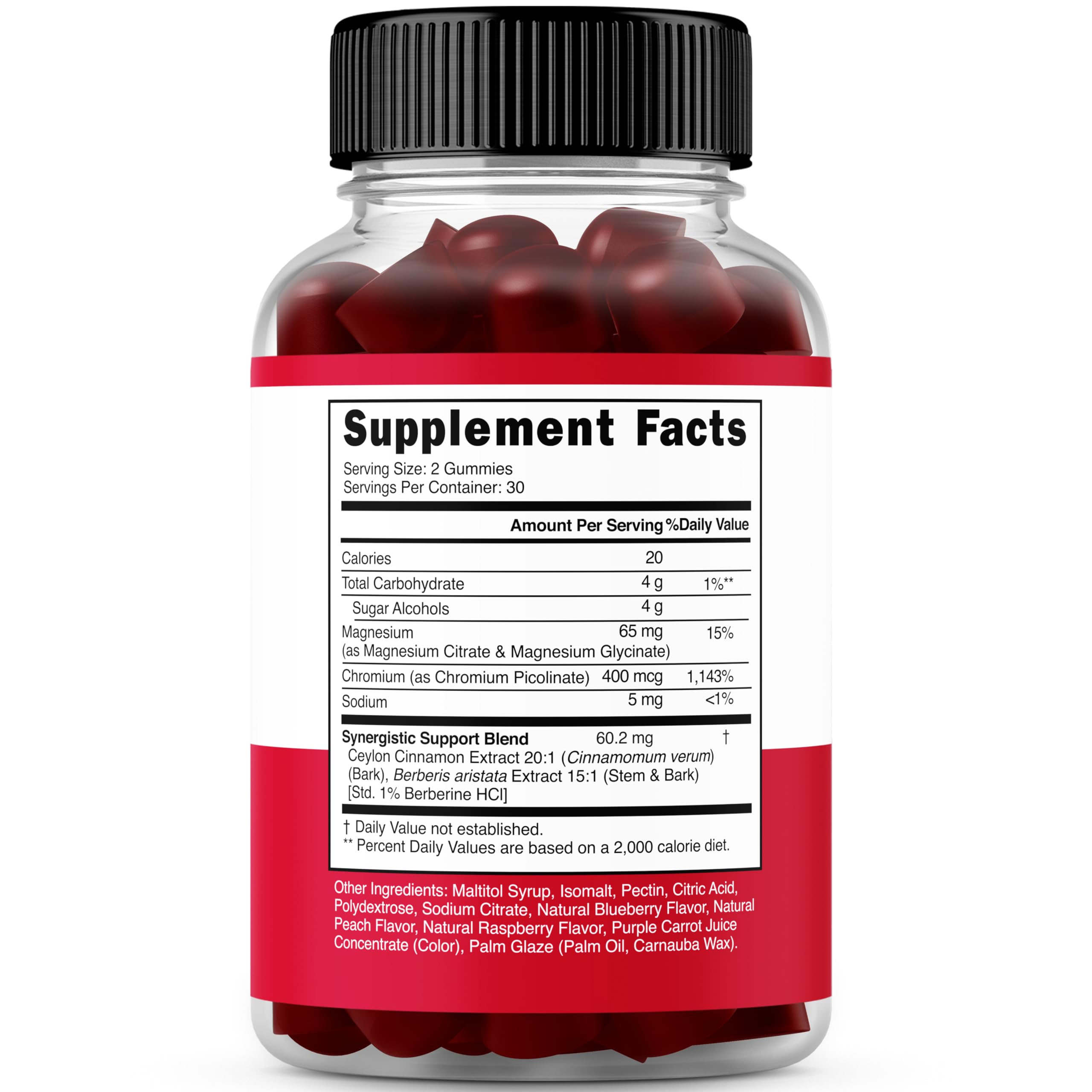 Dorado Nutrition Berberine Gummies with raspberry-peach flavor for convenient health support.