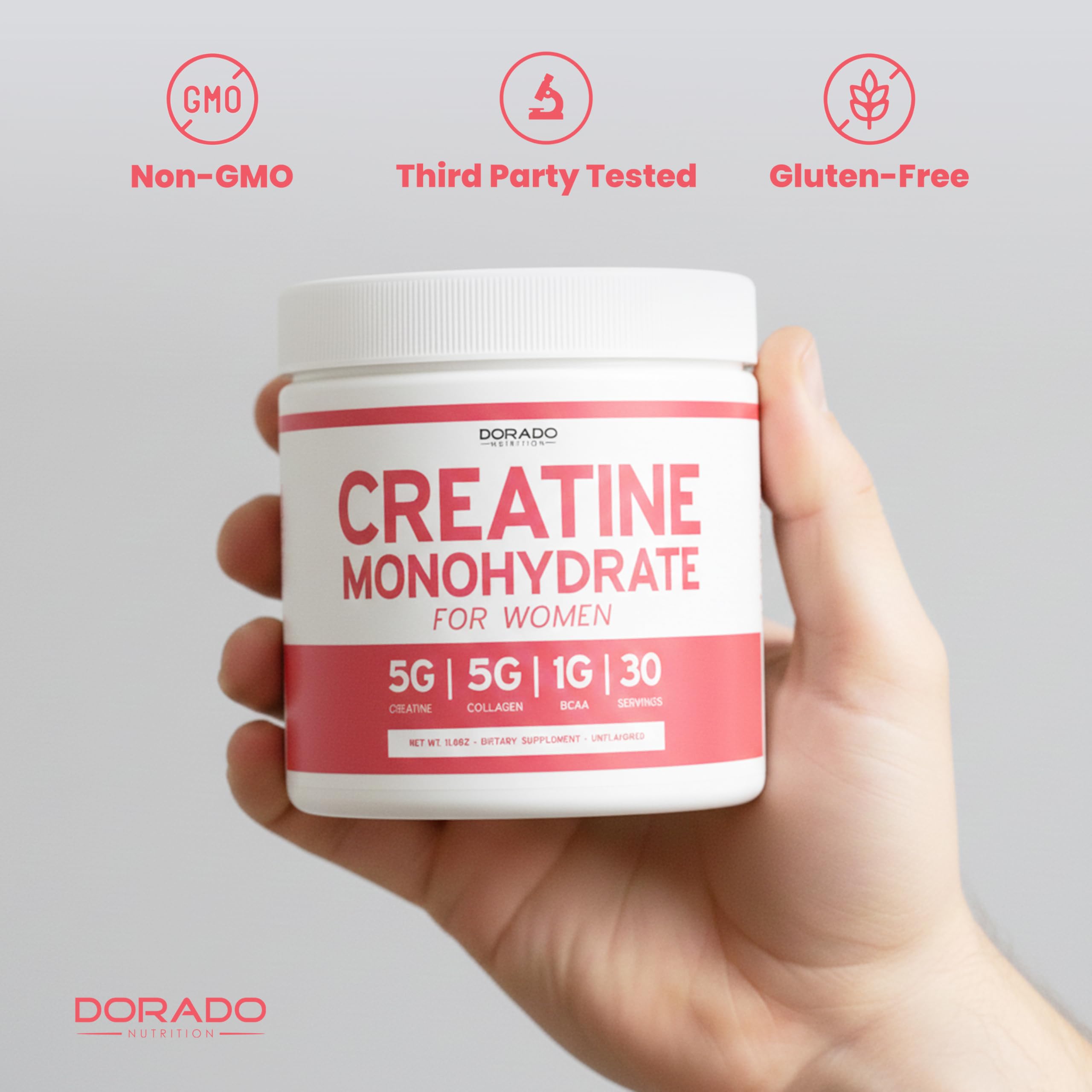 DORADO NUTRITION ingredients label closeup reveals multi‑ingredient training blend.