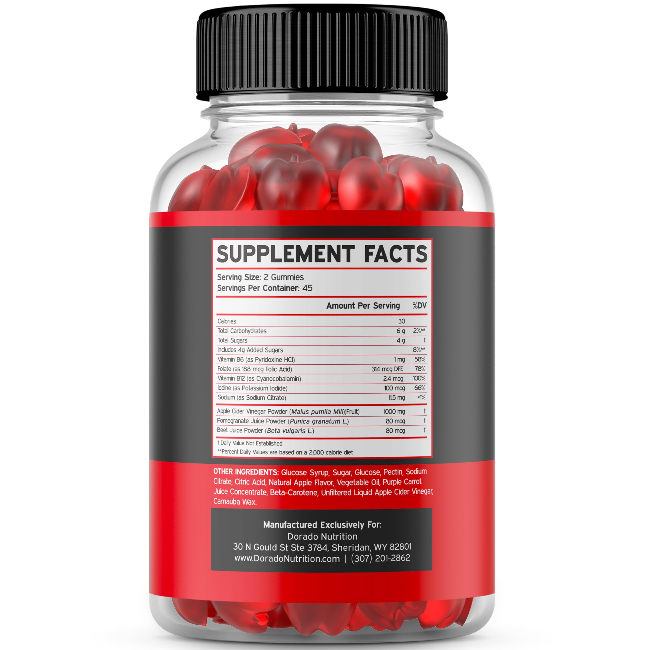 DORADO NUTRITION Keto ACV Gummies apple flavor closeup supports daily routine.