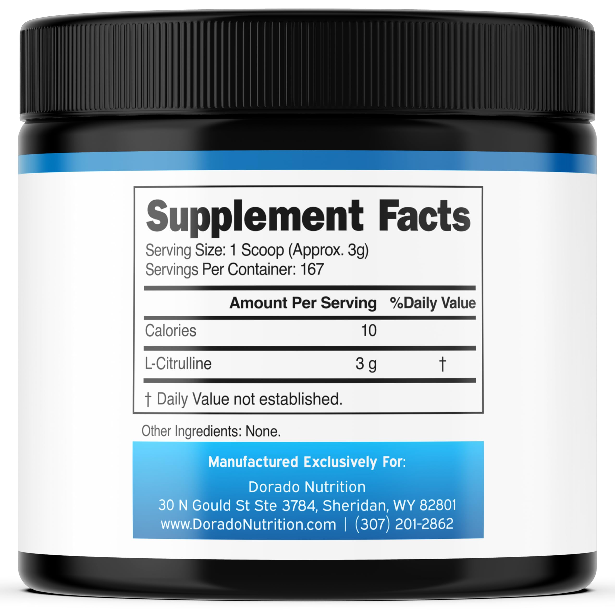 Dorado Nutrition L-Citrulline powder scoop ready for daily workouts.